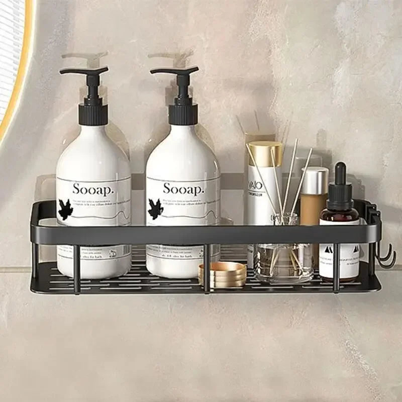 Estante de Esquina sin Taladro – Organizador de Baño Impermeable y Resistente