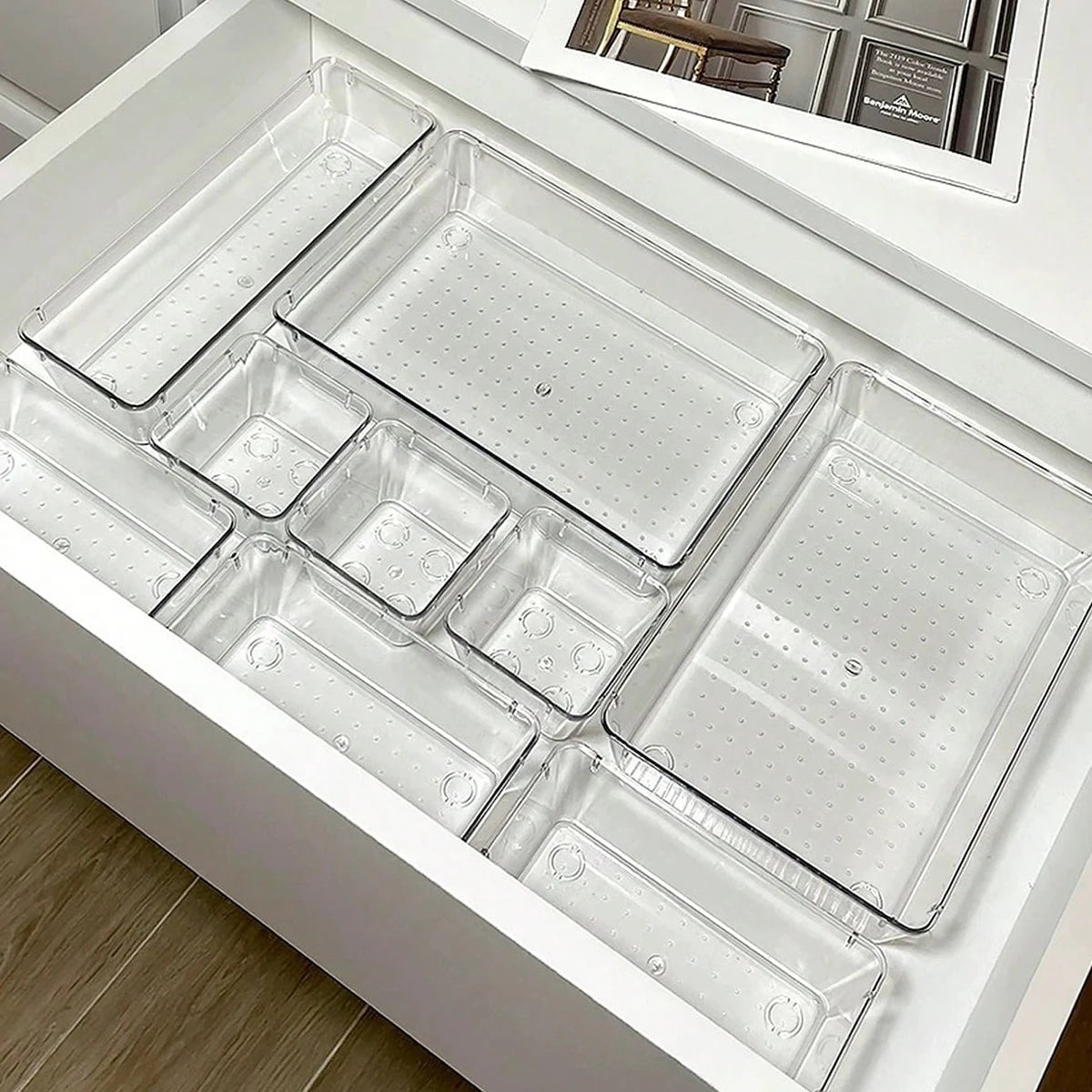 Set de 7 Organizadores Transparentes para Cajones