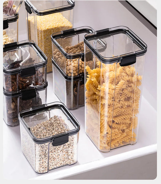 Organizador Hermético de Cocina – Set de Tarros Transparentes