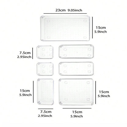 Set de 7 Organizadores Transparentes para Cajones